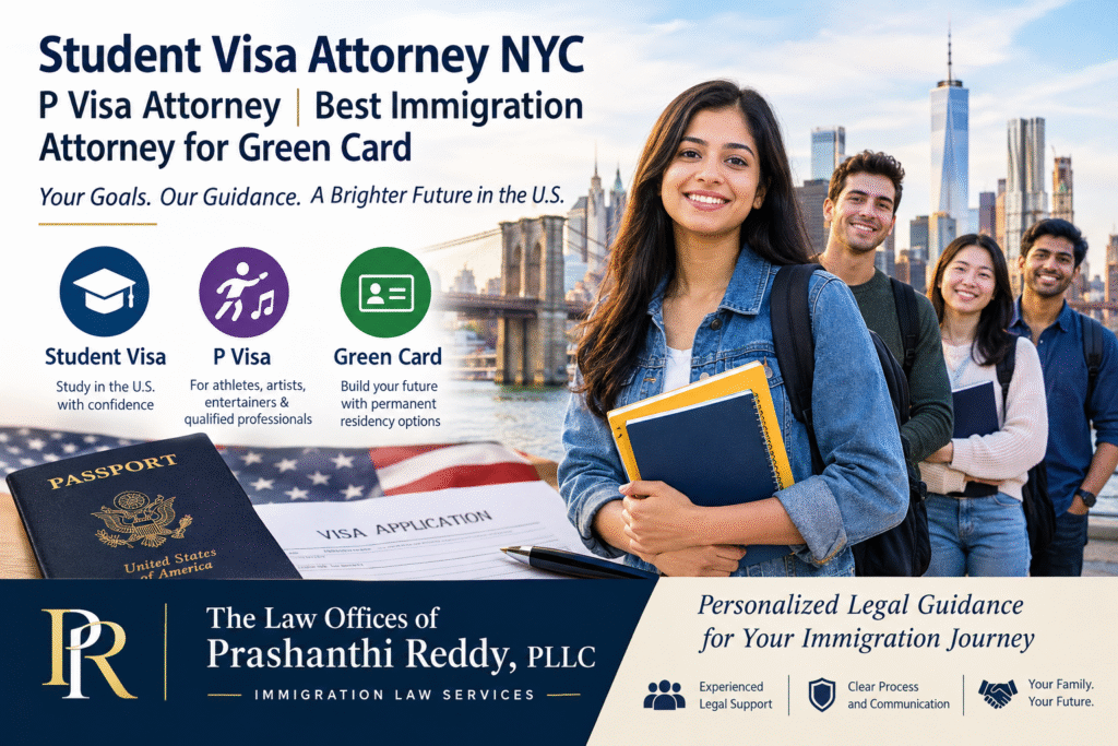 Student Visa Attorney NYC: Understanding Student Visas, P Visas, and Green Card Options